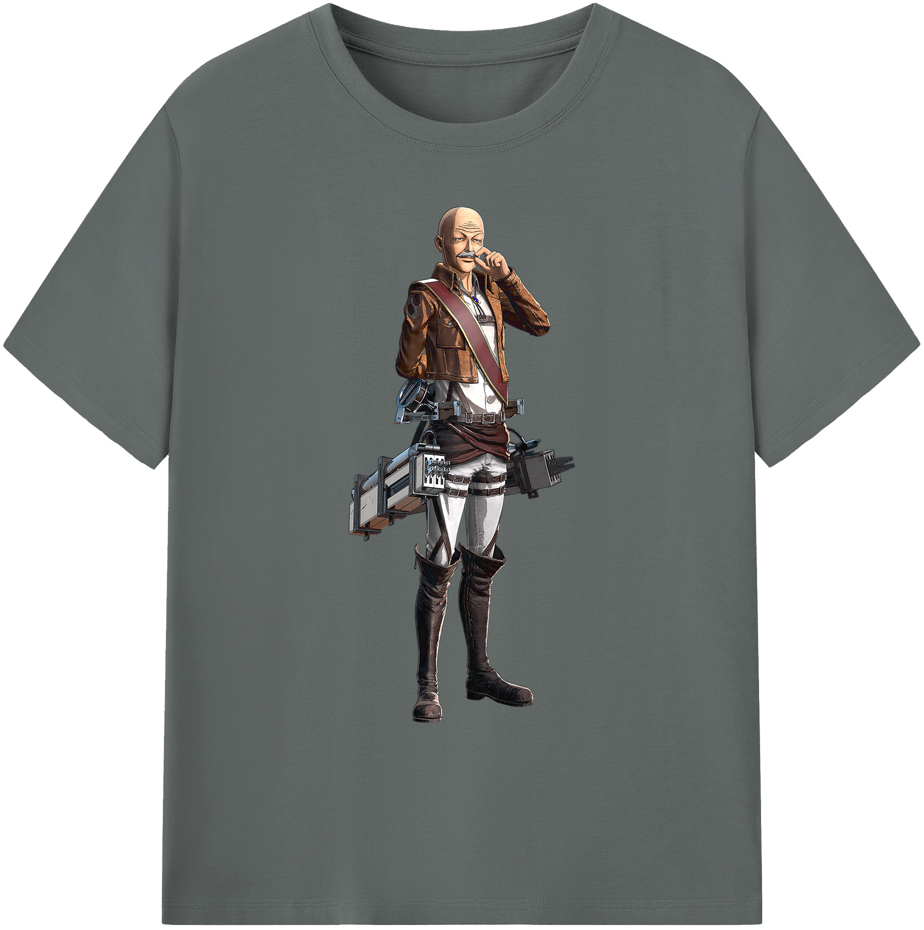 （画像用） 進撃の巨人 ドット·ピクシス Attack on Titan Dot Pixis 綿100％ メンズ半袖Tシャツ｜肌触りやわらか＆通気性